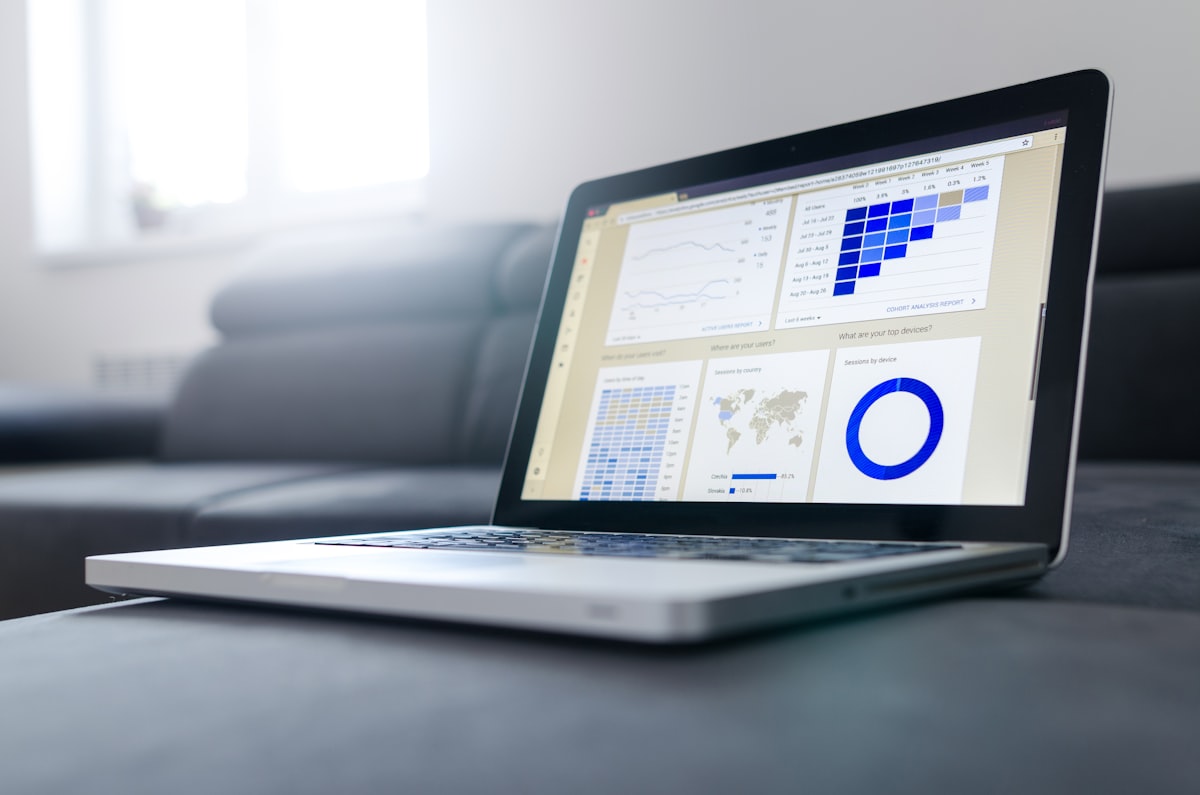 Website analytics showing local search traffic and conversion data