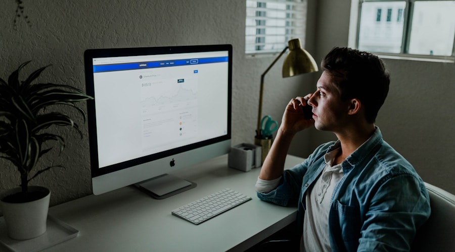 Person browsing website on mobile phone