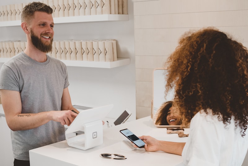 Customer browsing options online